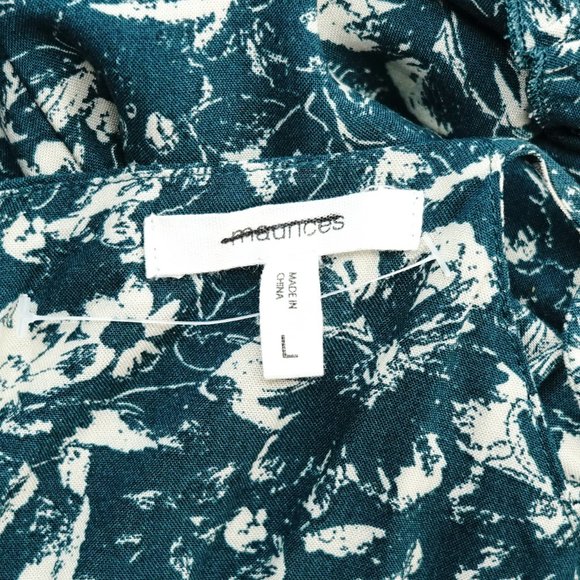 Maurices Floral Tiered V-Neck Mini Dress, Large - Picture 3 of 4